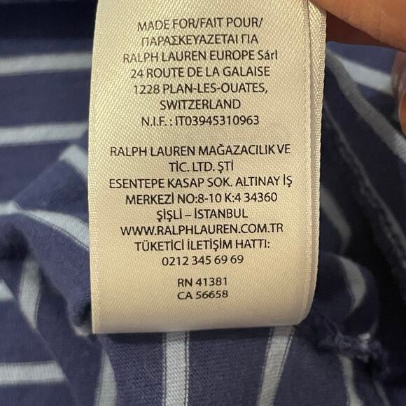 Polo Ralph Lauren Men’s Striped T-Shirt Cotton Crew Custom Slim Fit sz XL Blue - Picture 11 of 11